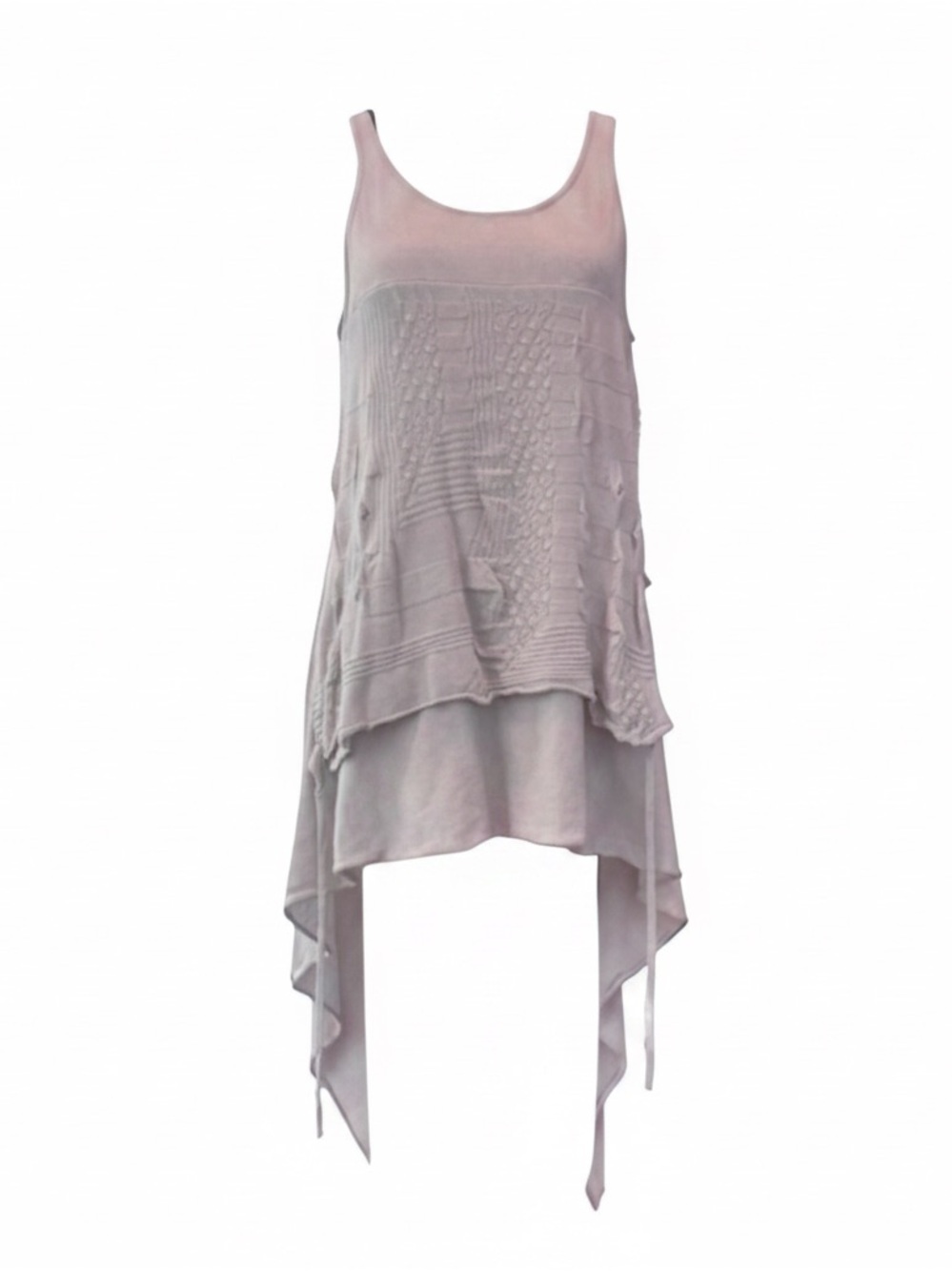 Stella Carakasi Women’s Asymmetrical Sleeveless Dress. Gray. See Measurements